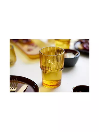 BITZ | Verre à boire KUSINTHA, lot de 4, 380 ml, vert | orange